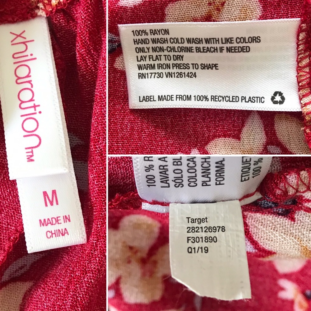 🏝️ Xhilaration Red Floral Maxi Cami Dress • M - Picture 6 of 6